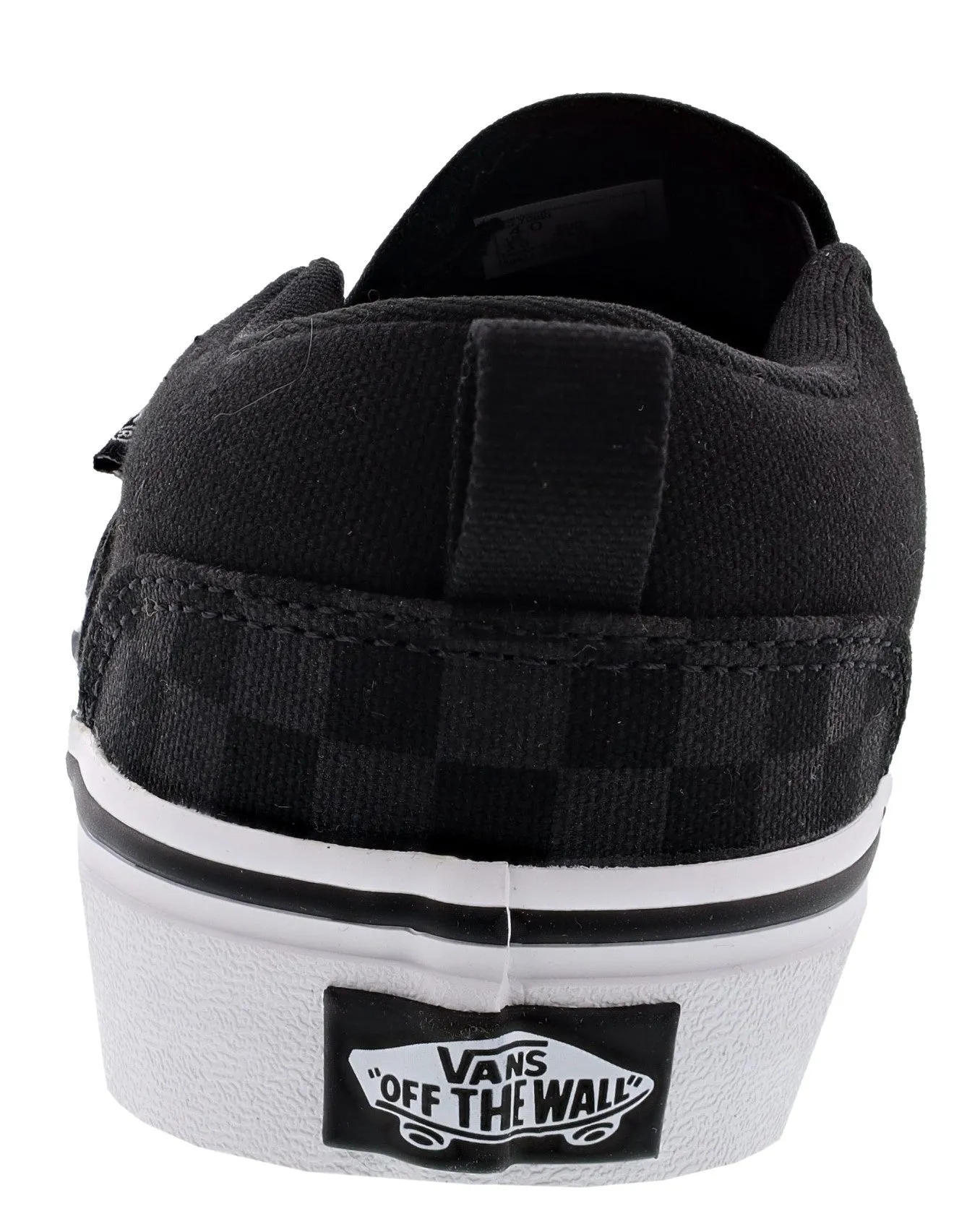 Vans Kid's Asher Checkerboard Slip On Sneakers