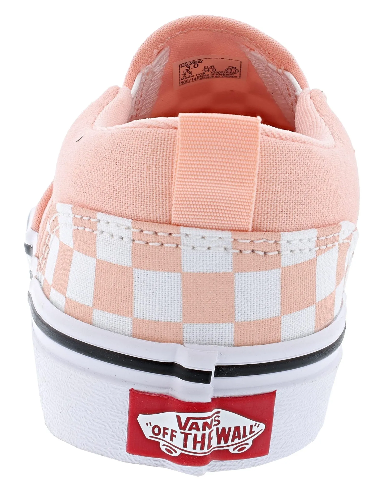 Vans Kid's Asher Checkerboard Slip On Sneakers