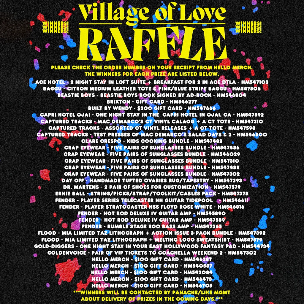 Village of Love Raffle Ticket (CLOSED)