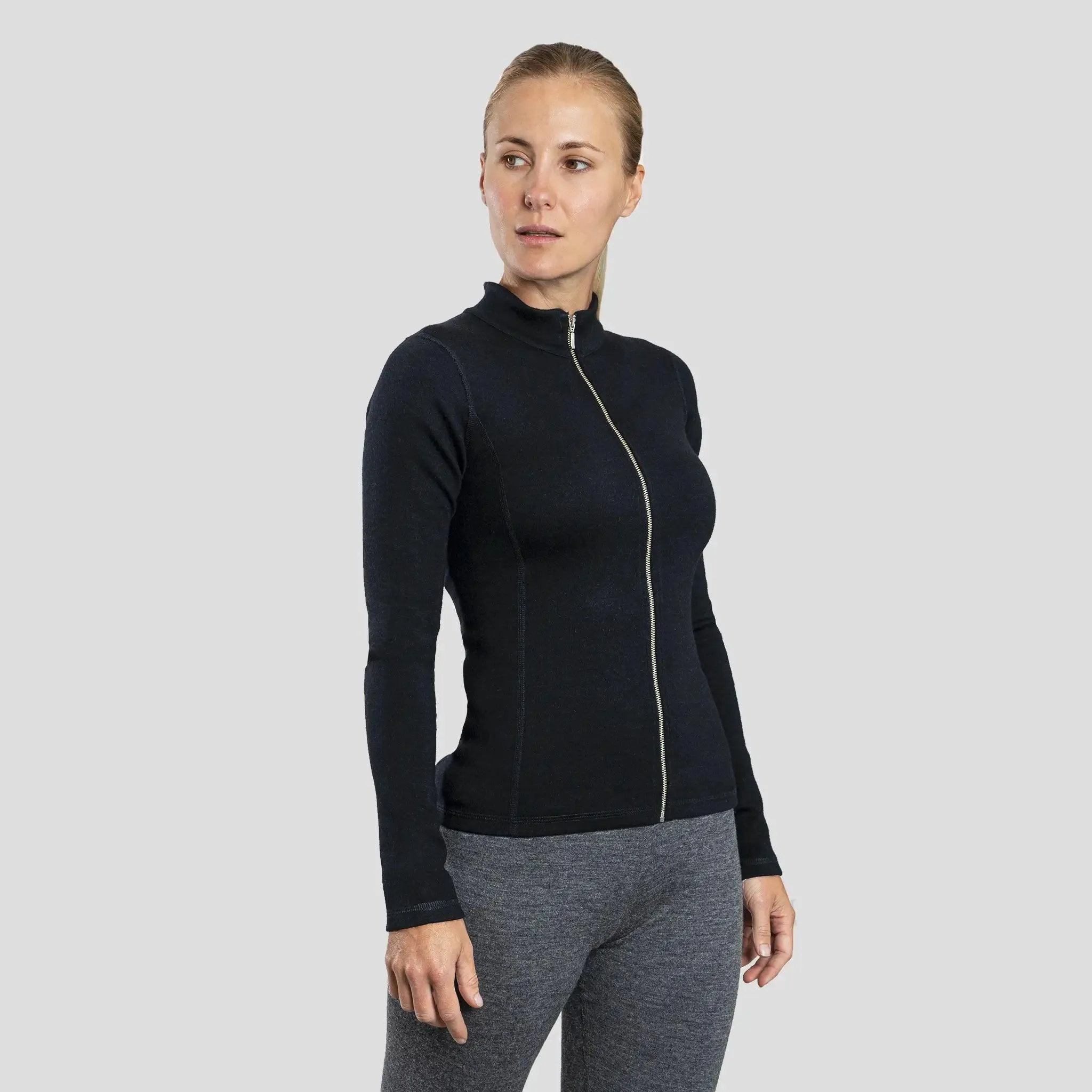 Women's Alpaca Wool Jacket: 420 Midweight Full-Zip