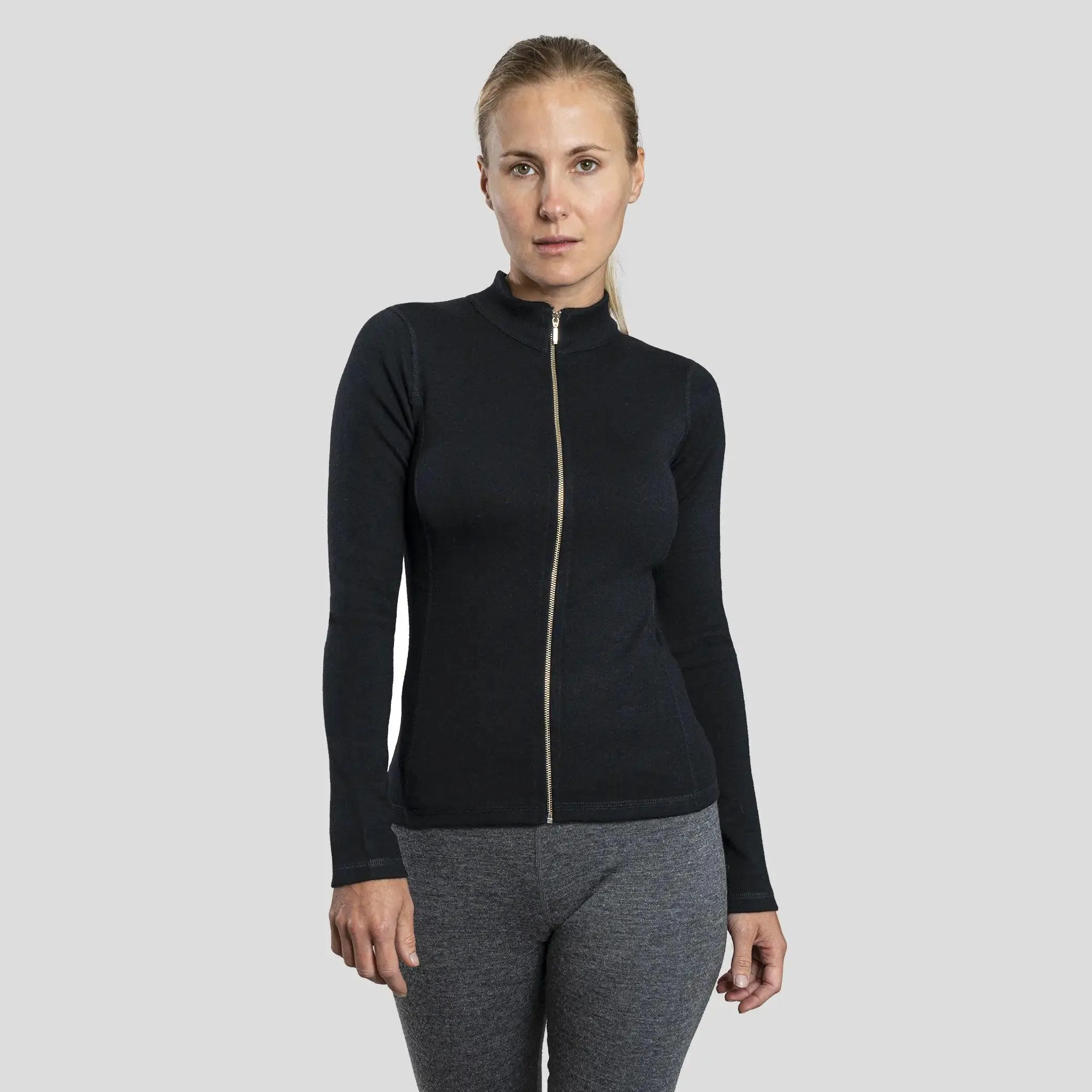 Women's Alpaca Wool Jacket: 420 Midweight Full-Zip