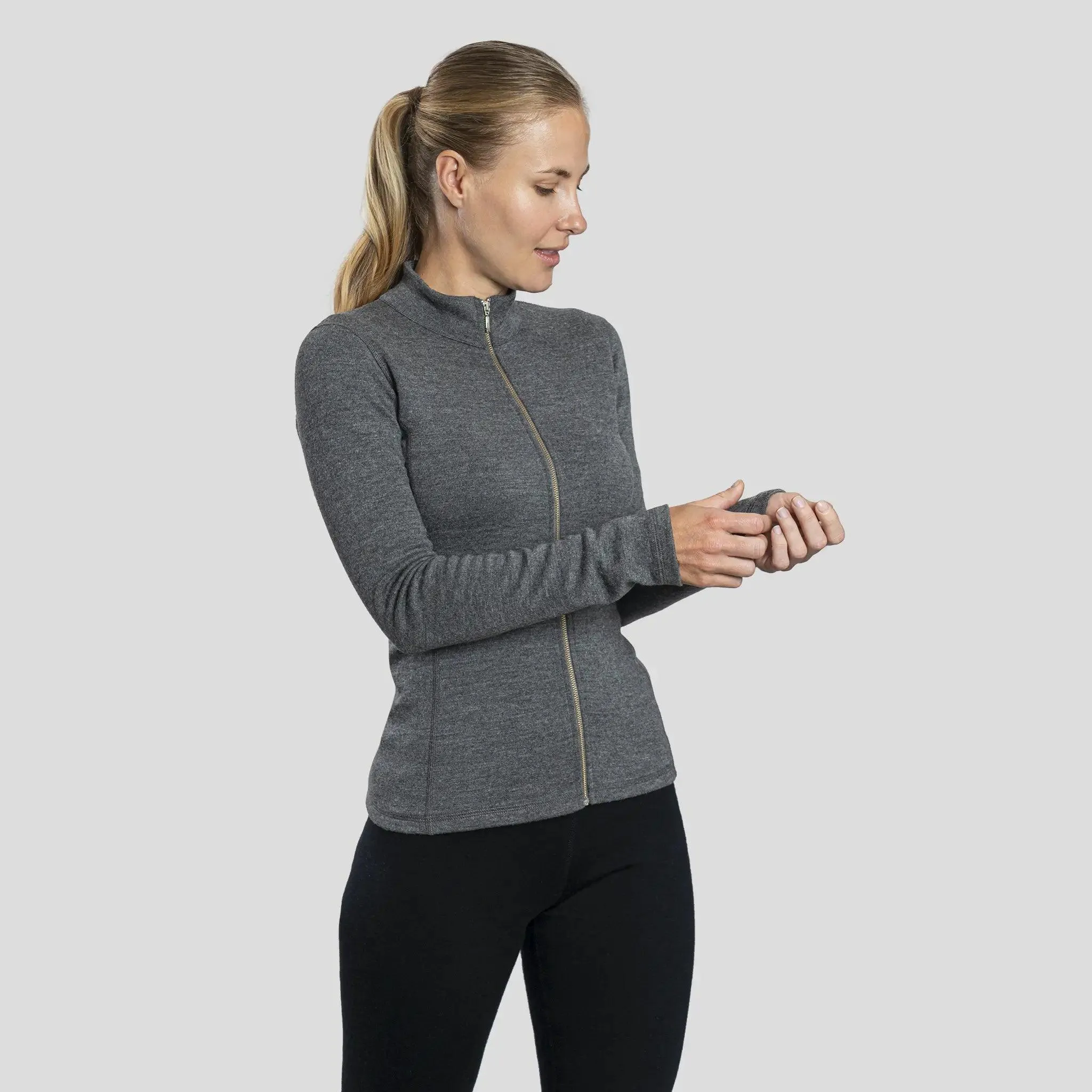 Women's Alpaca Wool Jacket: 420 Midweight Full-Zip