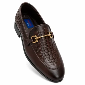 Men's Premium Woven Leather Chain Loafer